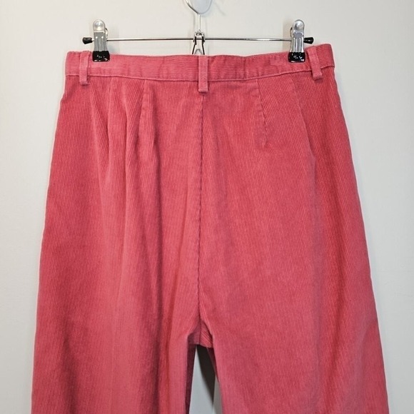 Lands' End Pink Preppy vtg High‎ Waist Corduroy Straight Mom Pants Size 10 - Picture 4 of 8